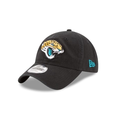 Black Jacksonville Jaguars Hat - New Era NFL Core Classic 9TWENTY Adjustable Caps USA4602931